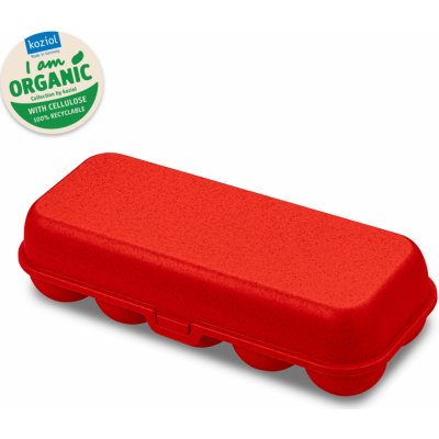 Koziol EGG box na 10 ks vajíček Organic červený – Zboží Mobilmania