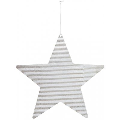 Kovová vánoční hvězda na zavěšení průměr 20 cm STAR House Doctor stříbrná – Zboží Mobilmania
