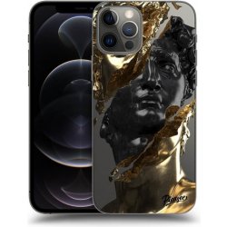 Pouzdro Picasee silikonové Apple iPhone 12 Pro - Black Gold čiré