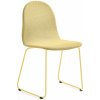 Jídelní židle AJ Produkty Gander ližinová podnož / polstrovaná hořčicová