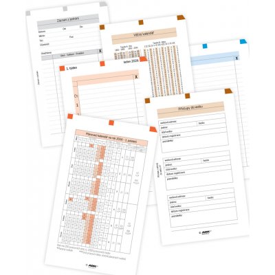 Sada formulářů Týdenní plánování A7 2026 – Zboží Živě