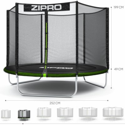 Zipro Pro 252 cm + bezpečnostní síť – Zboží Mobilmania