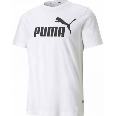 Puma pánské triko ESS Logo Tee bílá – Zboží Dáma