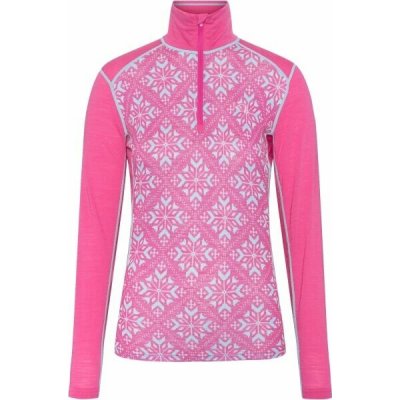 KARI TRAA ISELIN Dámské merino triko růžová – Zboží Mobilmania