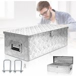 YARDIN Hliníkový přepravní box 52 l Uzamykatelný s víkem 76,5 x 26,5 x 34 cm – Sleviste.cz