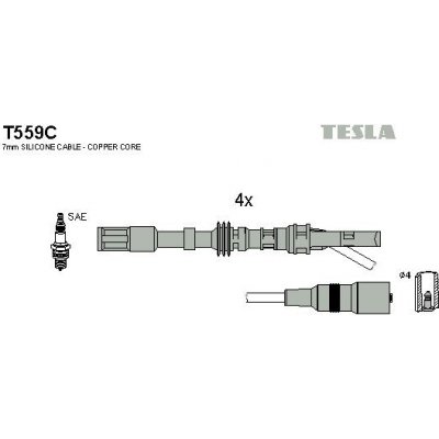 Sada kabelů pro zapalování TESLA T559C – Hledejceny.cz