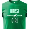 Dětské tričko dětské tričko Horse girl, zelená