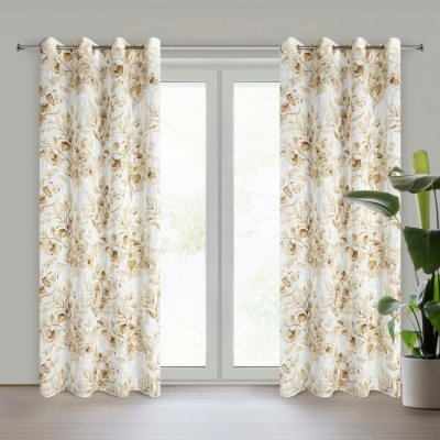 Nej-koberce Hotový závěs ADENA bílý / béžový - na průchodkách – Hledejceny.cz