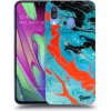 Pouzdro a kryt na mobilní telefon Samsung Pouzdro Picasee silikonové Samsung Galaxy A40 A405F - Blue Magma čiré