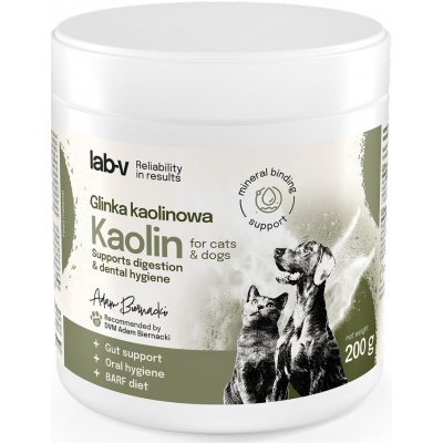 Lab-v Kaolin podpora střev a ústní hygieny pro psy a kočky 200 g – Hledejceny.cz