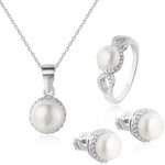OLIVIE Stříbrná sada šperků PERLY 4869 – Zboží Dáma