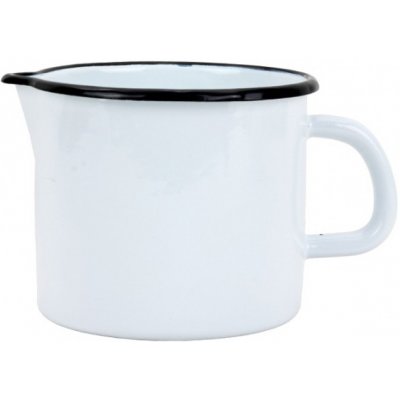 VEF Smaltovaný hrnek s výlevkou bílý 10 cm 750 ml 00000-0000102A – Zboží Mobilmania