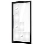 PROCITY Venkovní černá moderní vitrína Edge, 12 x A4 | Zboží Auto