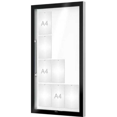 PROCITY Venkovní černá moderní vitrína Edge, 12 x A4 | Zboží Auto