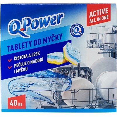 Q-Power Tablety do myčky Active all in one 40 ks – Zboží Mobilmania