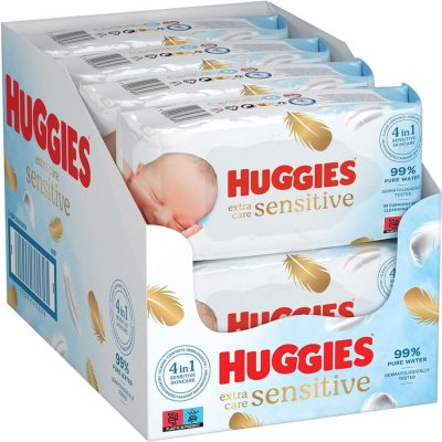 Huggies Dětské vlhčené ubrousky Pure Extra Care 8 x 56 ks
