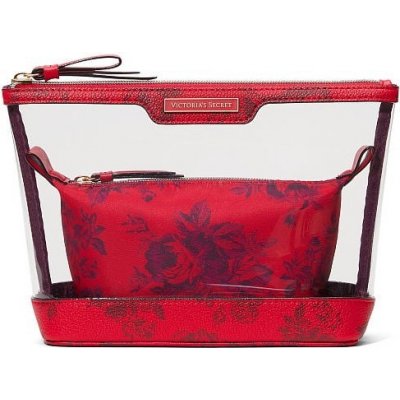 Victoria's Secret Kosmetická taštička Beauty Bag Duo červená – Zboží Mobilmania