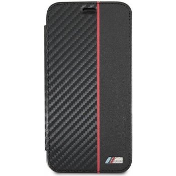 Pouzdro BMW Carbon Book Case iPhone X černé