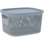 Excellent Úložný plastový koš s víkem 6 l šedá – Zboží Dáma