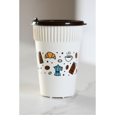 design Kelímek na kávu Kávový moment opakovaně použitelný BPA Free český 400 ml – Sleviste.cz