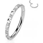 Šperky4U segment kruh se zirkony helix cartilage tragus piercing NS0049ST-1208 – Zboží Mobilmania