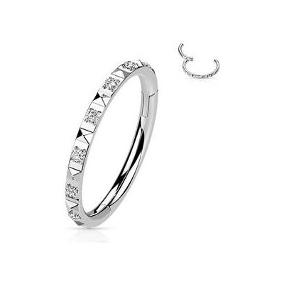 Šperky4U segment kruh se zirkony helix cartilage tragus piercing NS0049ST-1208 – Zboží Mobilmania