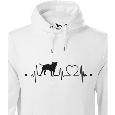 Canvas Stafordšírsky bulteriér tep bílá – Sleviste.cz