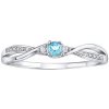 Prsteny SILVEGO Stříbrný prsten s pravým modrým Topazem a Brilliance Zirconia JJJR1100TS