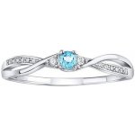 SILVEGO Stříbrný prsten s pravým modrým Topazem a Brilliance Zirconia JJJR1100TS – Zboží Mobilmania