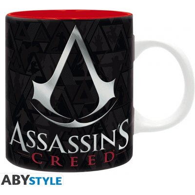 AbyStyle hrnek Assassin's Creed Crest Black & Red ABYMUGA204 320 ml