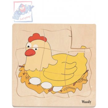 Woody Puzzle na desce Vývoj slepice