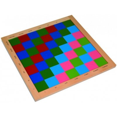 Montessori C317 barevná tabule pro násobení desetinným číslem – Zboží Dáma