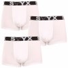 Boxerky, trenky, slipy Styx 3 Pack pánské boxerky sportovní guma bílé (3G1061)