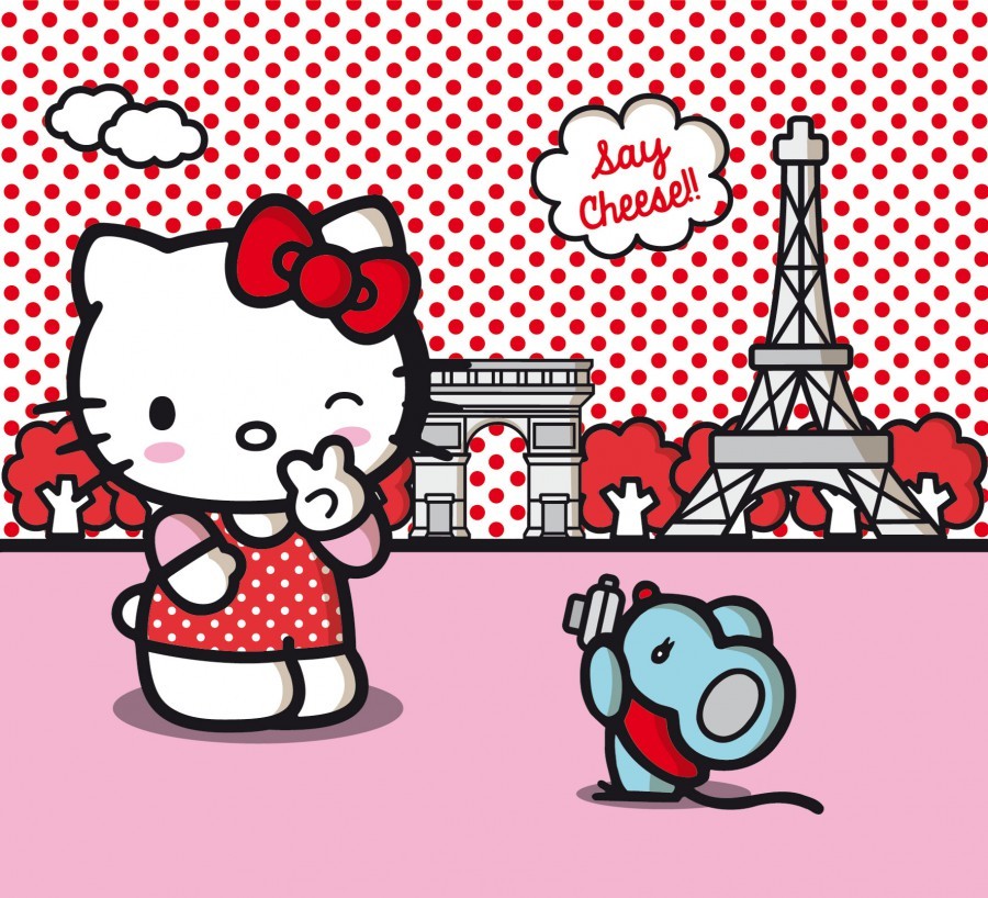 Dekorační foto závěs Hello Kitty a myška FCCXL-6311, rozměry 180 x 160 cm  od 1 400 Kč - Heureka.cz