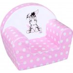 NEW BABY Dětské křeslo Zebra růžová – Zboží Dáma