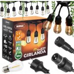 BERGE Venkovní dekorační řetěz GIRLAND 11x E27 1W 230V IP44 10m – Hledejceny.cz