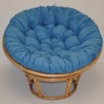 Axin trading Relaxační papasan ARTEMIS 110 cm ratan látka medová tyrkysový