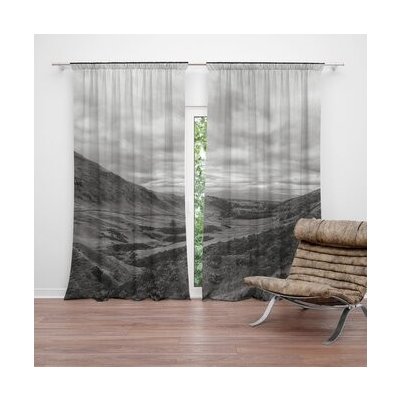 Sablio Závěs Černobílé údolí: 2ks 140x250cm – Hledejceny.cz