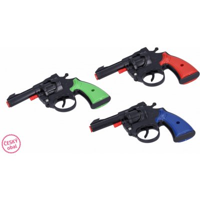 Teddies Pistole Kolt na kapsle 8 ran plast v krabičce 9x16x2 cm – Sleviste.cz