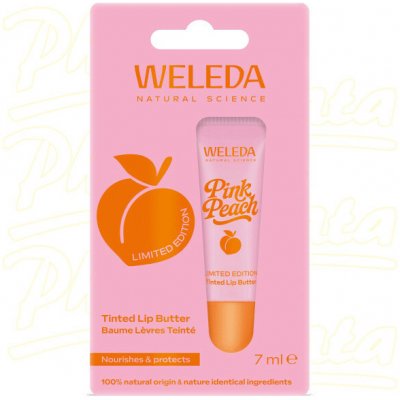 Weleda Pink Peach Tónovaný balzám na rty 7 ml – Zboží Dáma