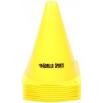 Gorilla Sports Kužely 17 cm, 10 ks, žlutá – Zboží Dáma