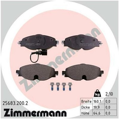 Sada brzdových destiček, kotoučová brzda ZIMMERMANN 25683.200.2 | Zboží Auto