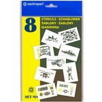 Centropen Šablony A5 8 ks Vojenské motivy – Zboží Dáma