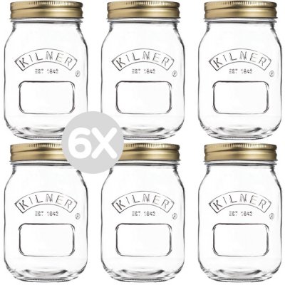 Kilner multipack zavařovací sklenice se šroubovacím víkem 6ks x 500ml – Sleviste.cz