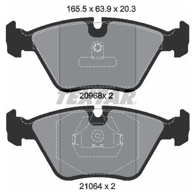 Sada brzdových destiček, kotoučová brzda TEXTAR 2096801 – Zboží Mobilmania