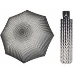 Doppler Fiber Magic Black&White Traced dámský plně automatický deštník černý – Hledejceny.cz