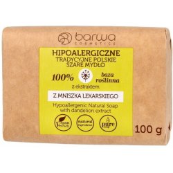 Barwa Hypoallergenic Natural Soap Tradiční polské šedé tuhé mýdlo z pampelišky 100 g