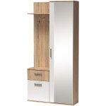 Lux 97 cm uni se zrcadlem provedení sonoma bílá – Hledejceny.cz