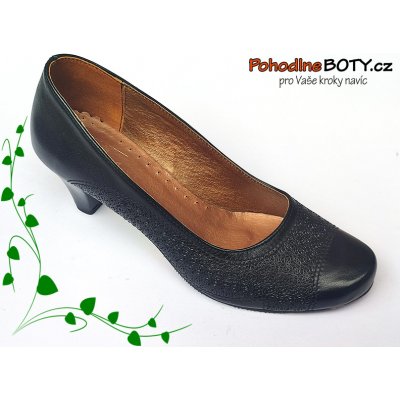 Aldex Dámské kožené lodičky černé P86 – Zboží Dáma