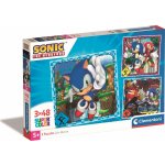 CLEMENTONI Ježek Sonic 3x48 dílků – Zbozi.Blesk.cz